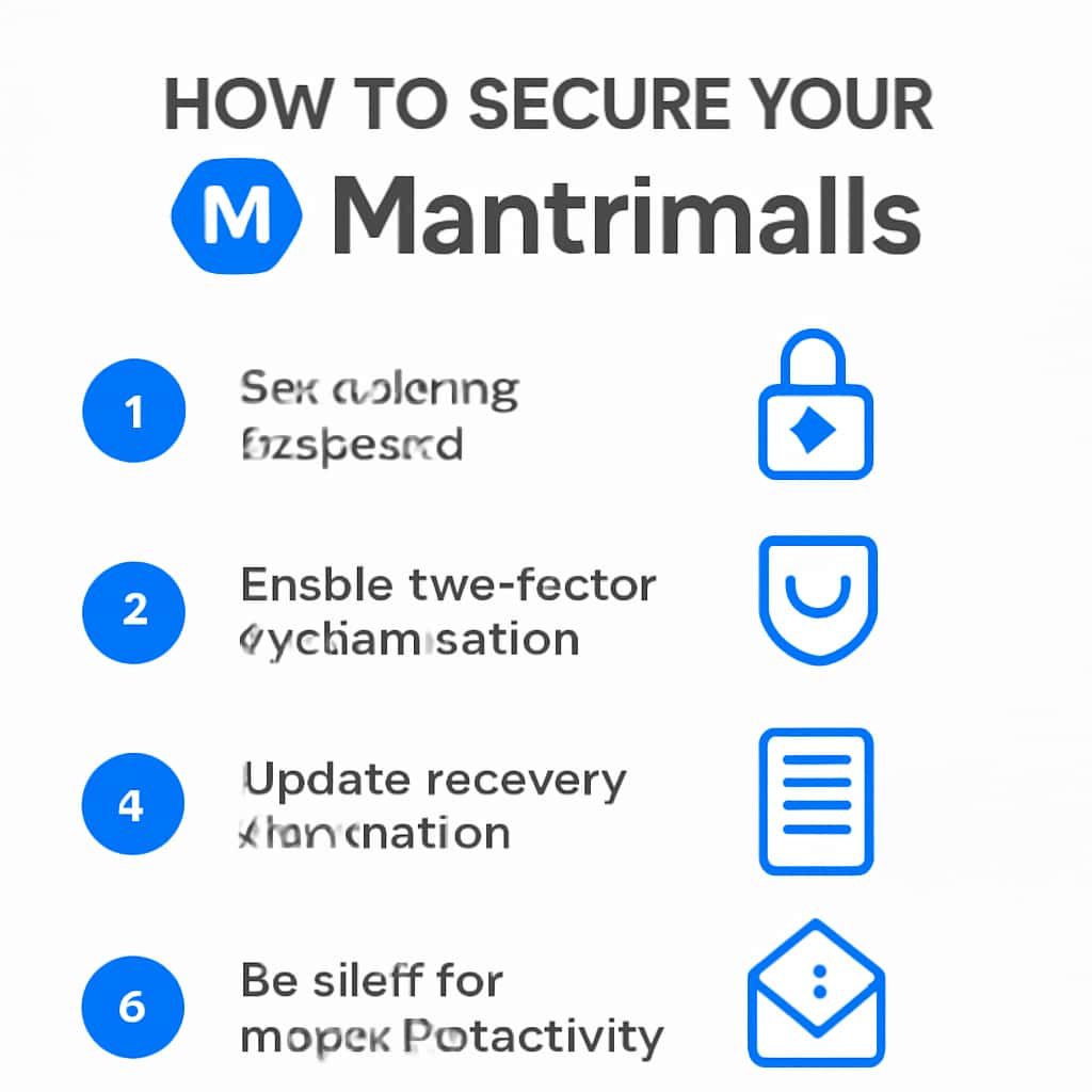 An educational diagram outlining security steps for accounts.