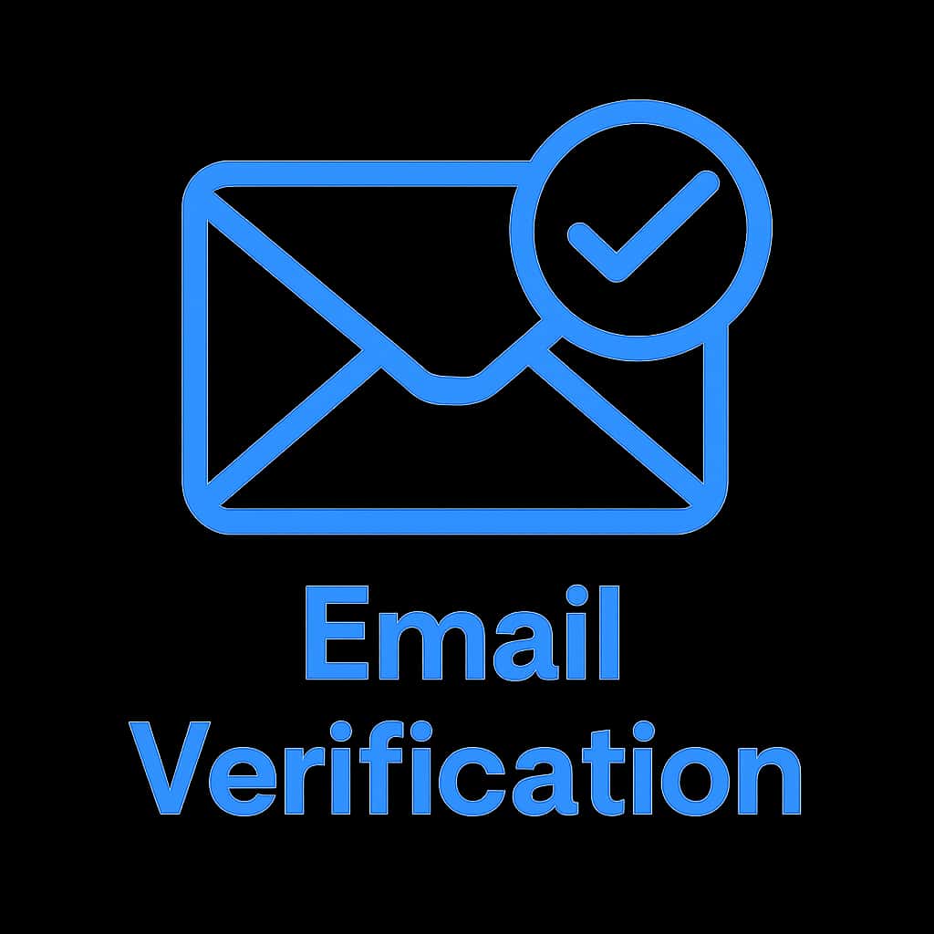 A simple icon illustrating the email verification process for Mantrimalls.