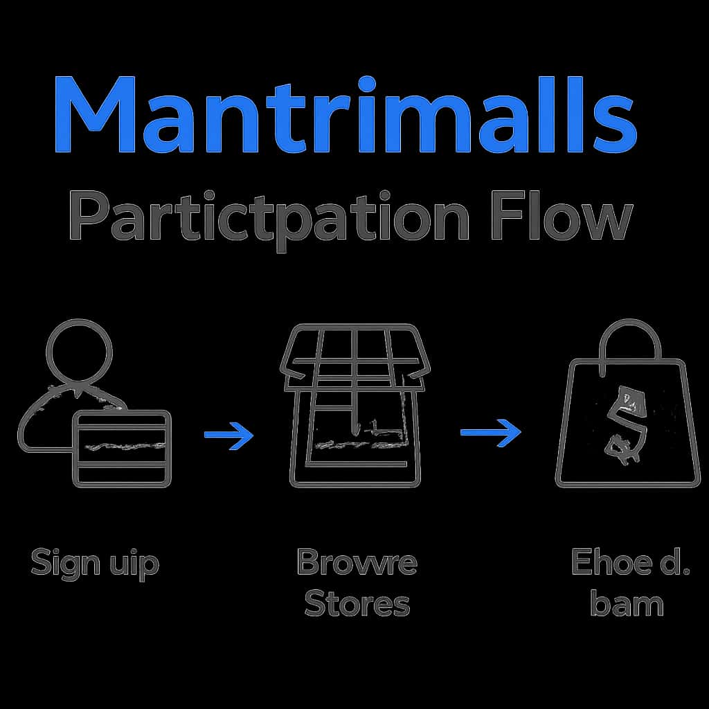 An educational diagram visualizing the steps involved in the Mantrimalls Participation Flow.