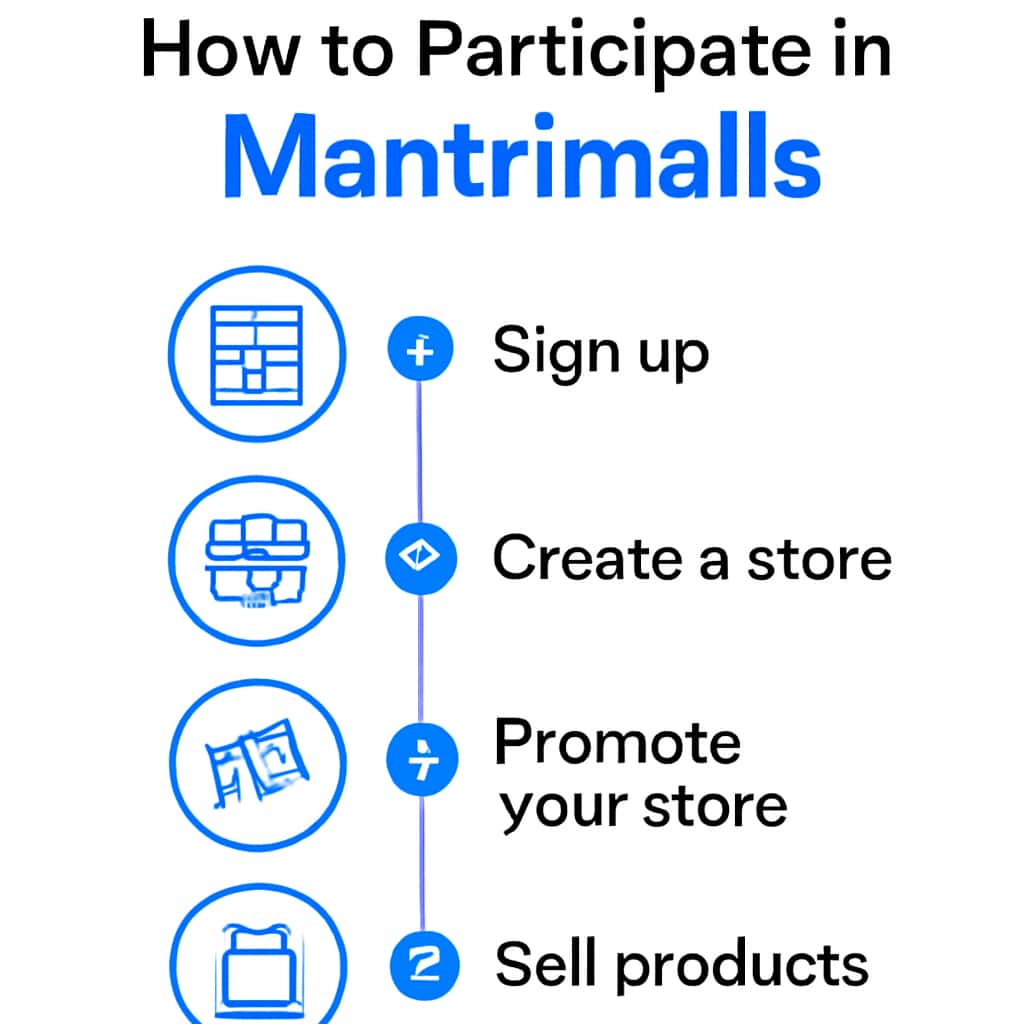 An educational diagram explaining how to participate in Mantrimalls.