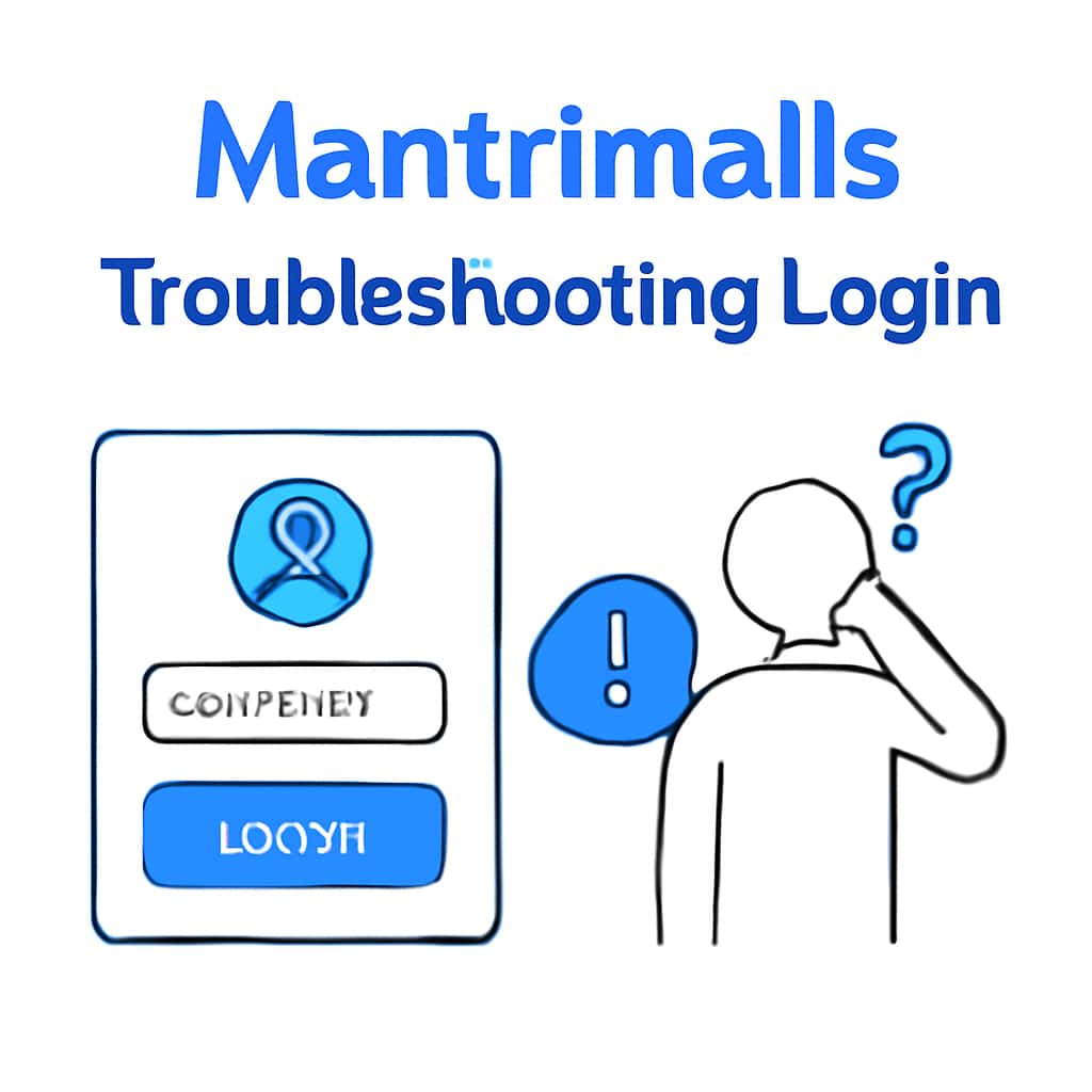 An illustration detailing common login issues for Mantrimalls.